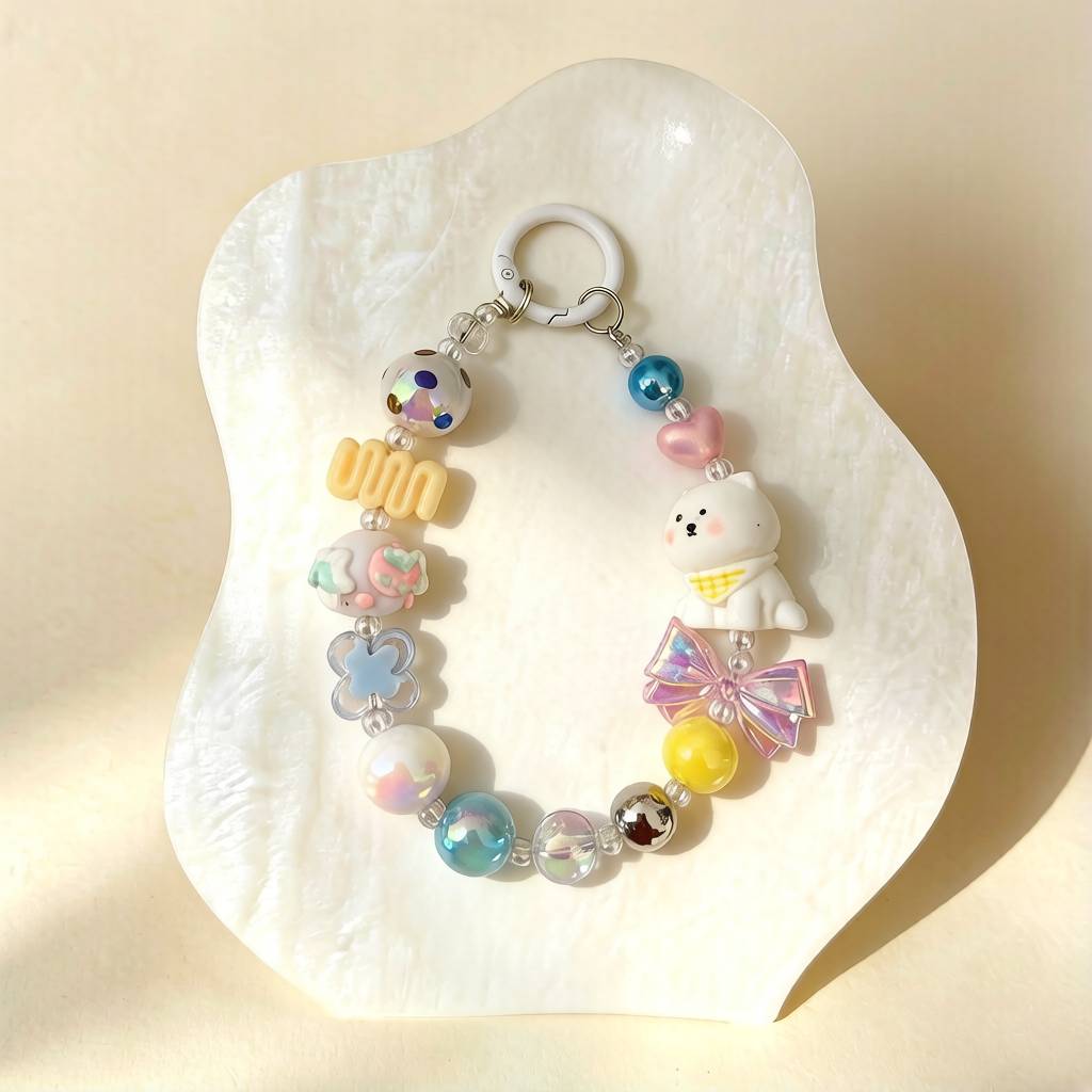 LP003-Handmade Beaded Phone Charm | Cute Y2K Phone Strap | Kawaii Cell Phone Accessory