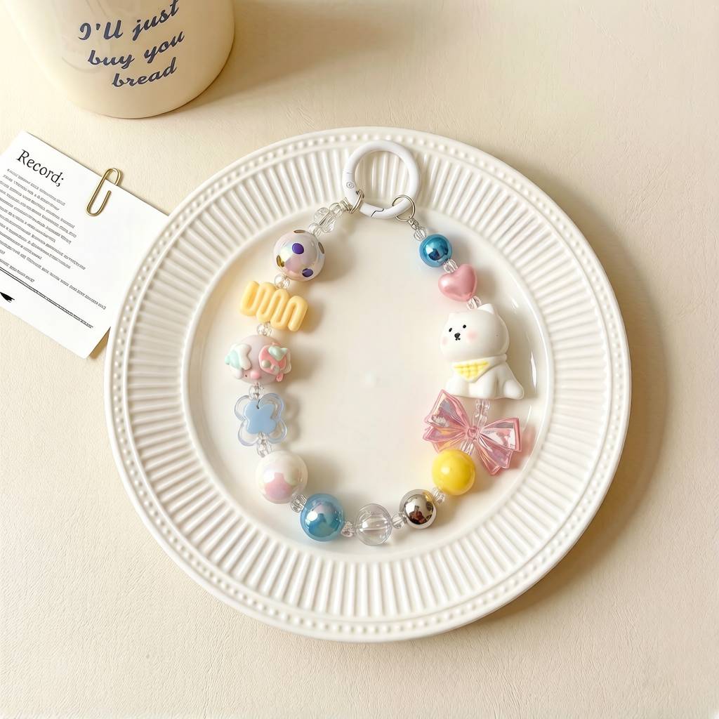 LP003-Handmade Beaded Phone Charm | Cute Y2K Phone Strap | Kawaii Cell Phone Accessory