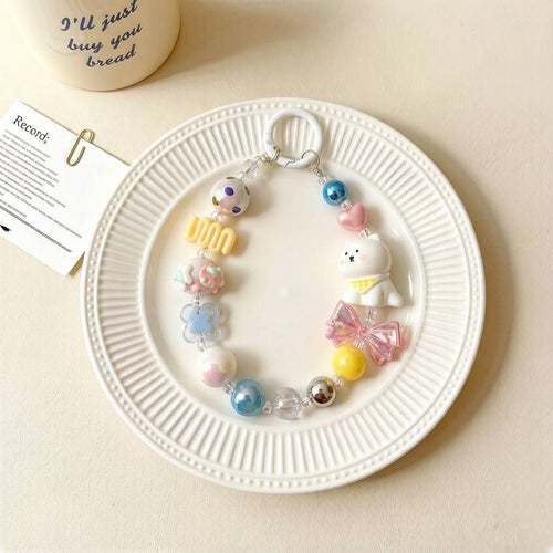 LP003-Handmade Beaded Phone Charm | Cute Y2K Phone Strap | Kawaii Cell Phone Accessory