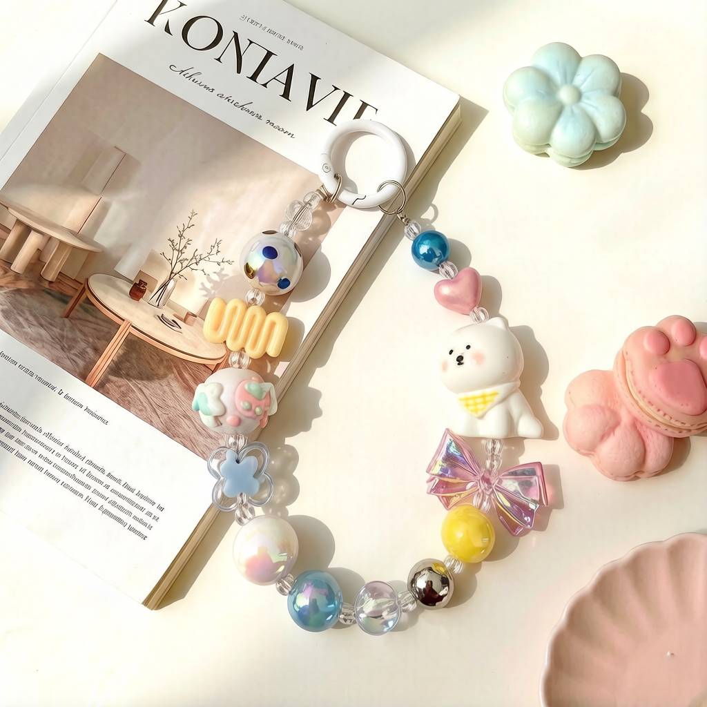 LP003-Handmade Beaded Phone Charm | Cute Y2K Phone Strap | Kawaii Cell Phone Accessory
