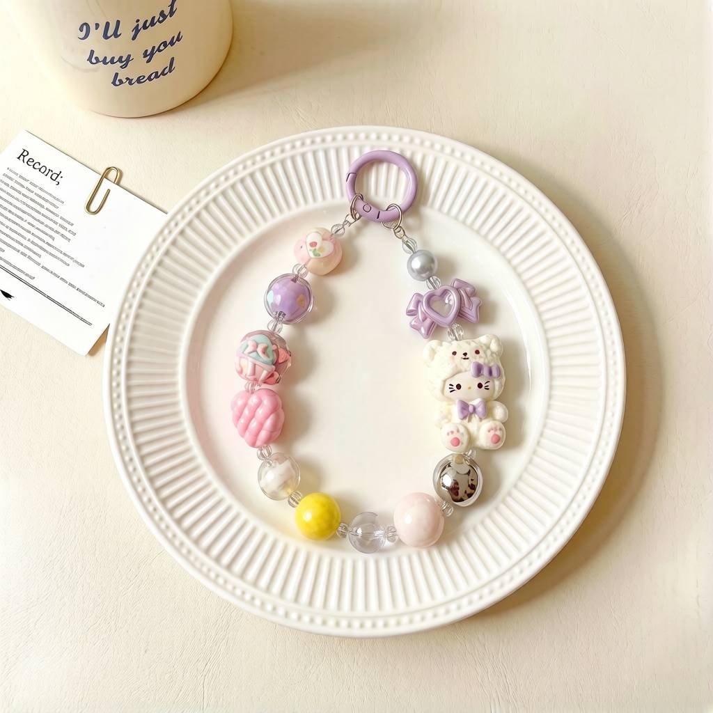 LP004-Handmade Beaded Phone Charm | Cute Y2K Phone Strap | Kawaii Cell Phone Accessory