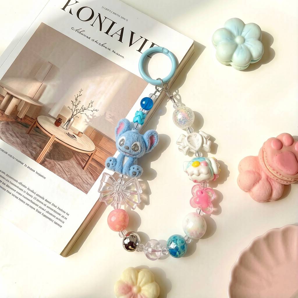 LP006-Handmade Beaded Phone Charm | Cute Y2K Phone Strap | Kawaii Cell Phone Accessory
