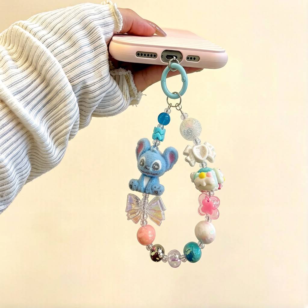 LP006-Handmade Beaded Phone Charm | Cute Y2K Phone Strap | Kawaii Cell Phone Accessory