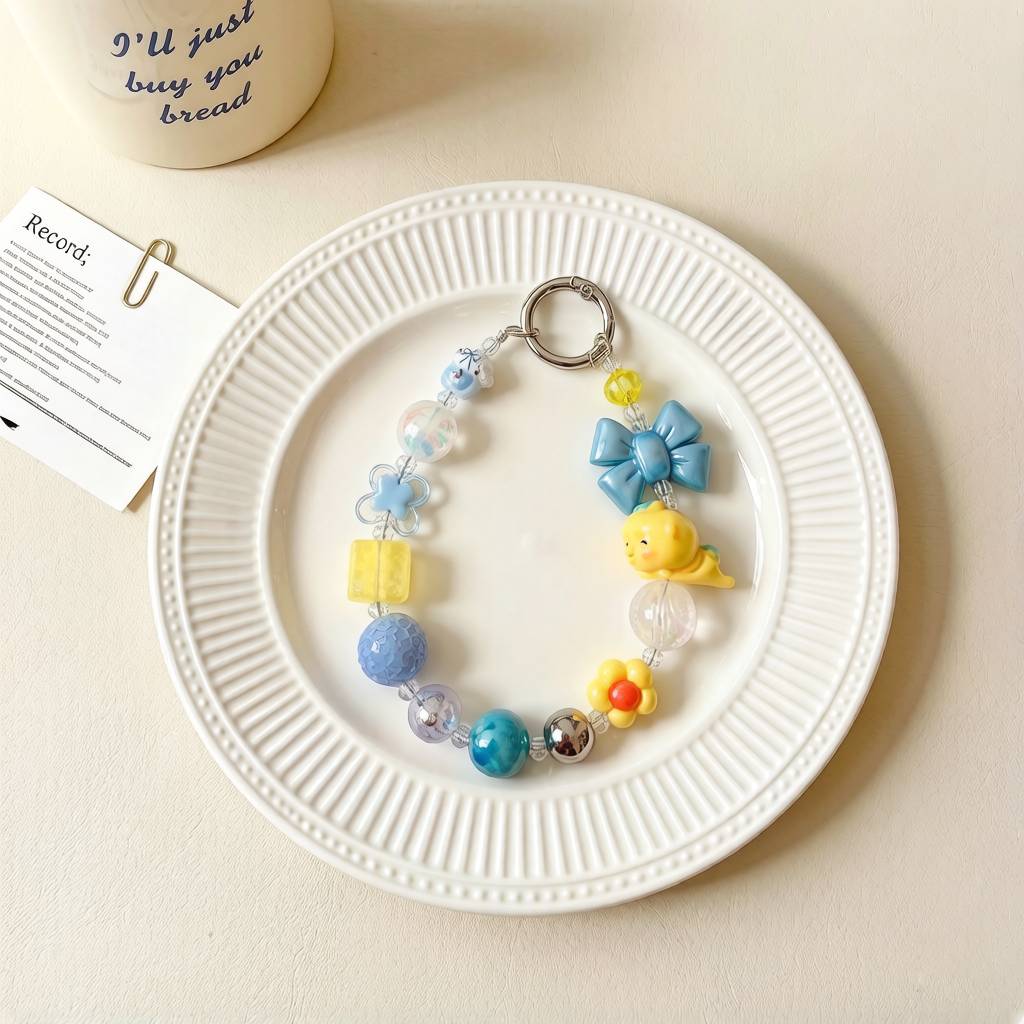 LP008-Handmade Beaded Phone Charm | Cute Y2K Phone Strap | Kawaii Cell Phone Accessory