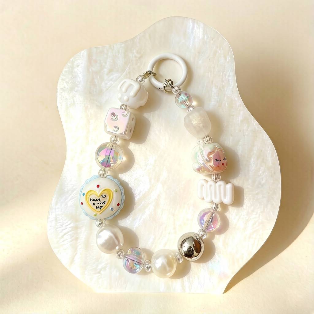 LP009-Handmade Beaded Phone Charm | Cute Y2K Phone Strap | Kawaii Cell Phone Accessory