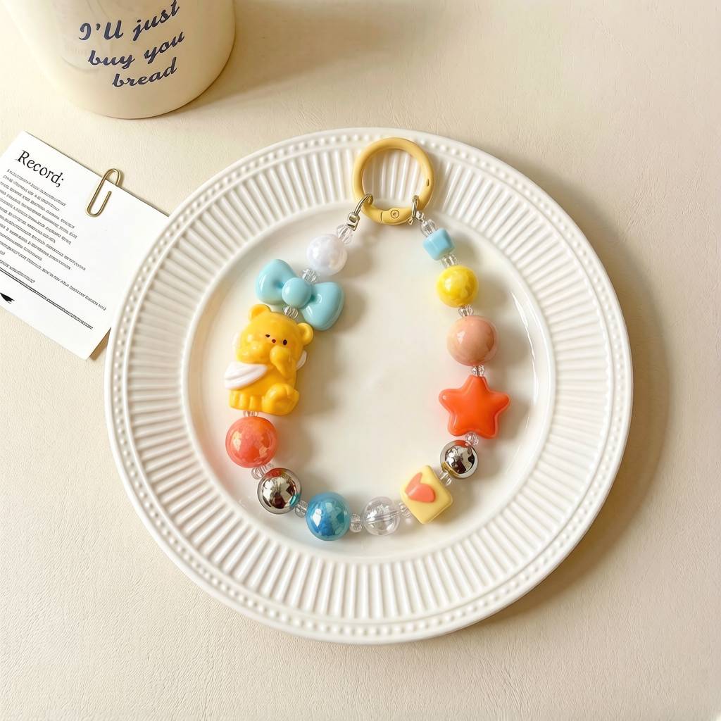 LP011-Handmade Beaded Phone Charm | Cute Y2K Phone Strap | Kawaii Cell Phone Accessory