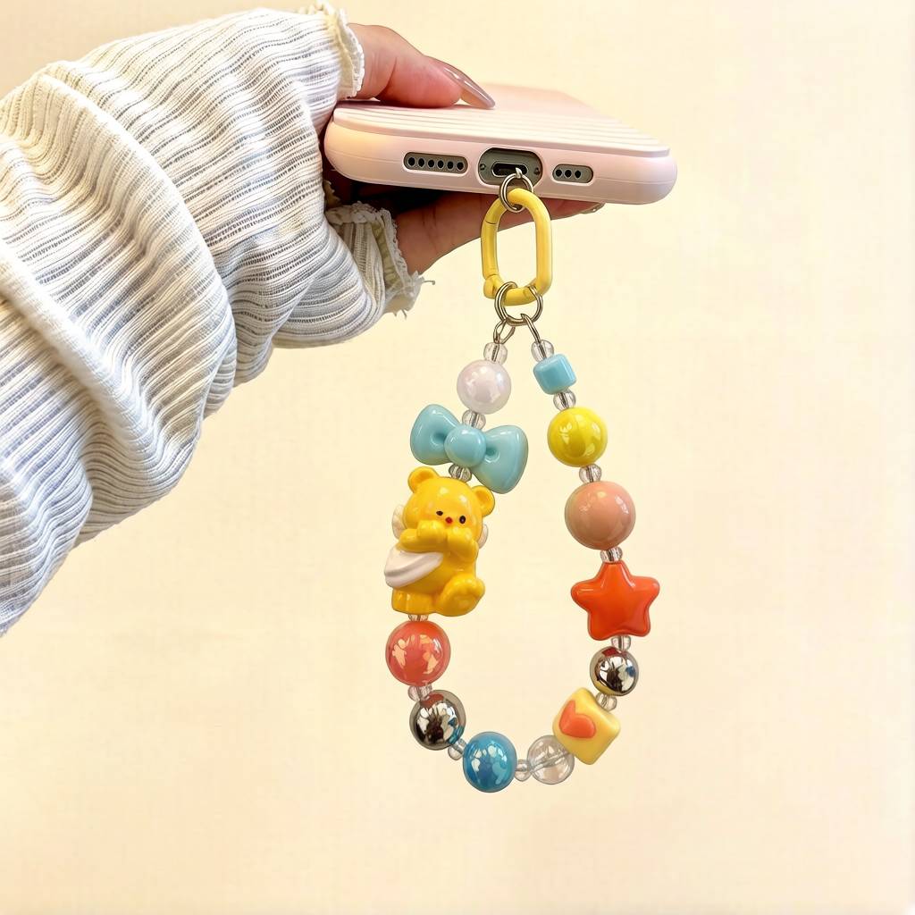 LP011-Handmade Beaded Phone Charm | Cute Y2K Phone Strap | Kawaii Cell Phone Accessory