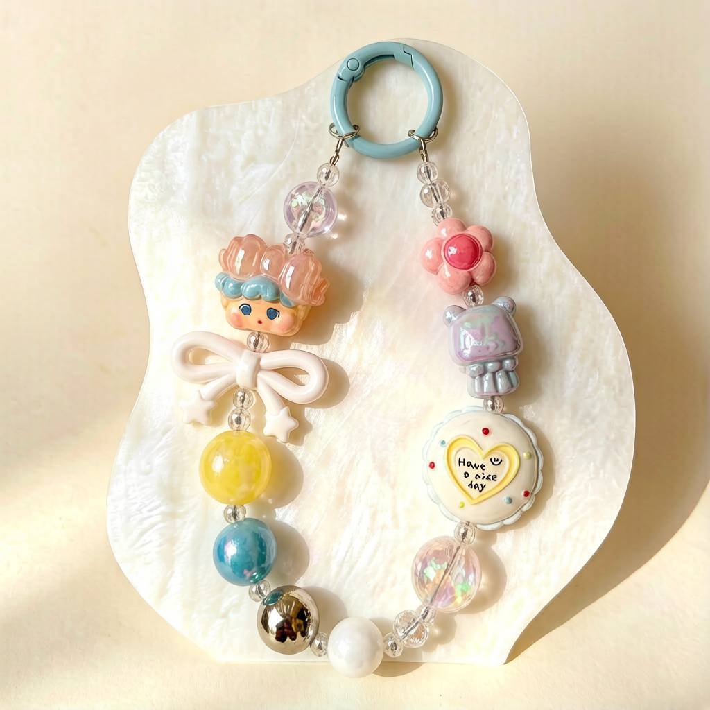 LP013-Handmade Beaded Phone Charm | Cute Y2K Phone Strap | Kawaii Cell Phone Accessory