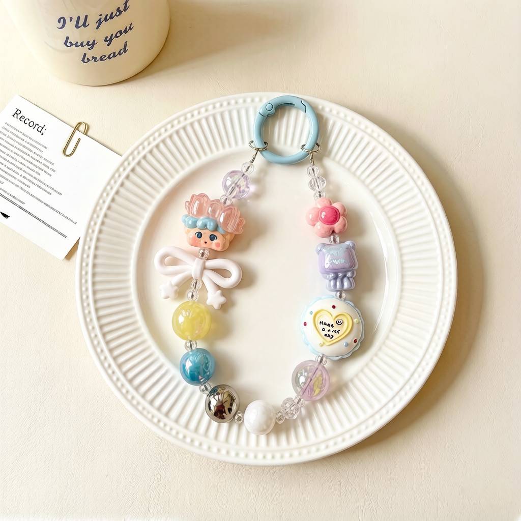 LP013-Handmade Beaded Phone Charm | Cute Y2K Phone Strap | Kawaii Cell Phone Accessory