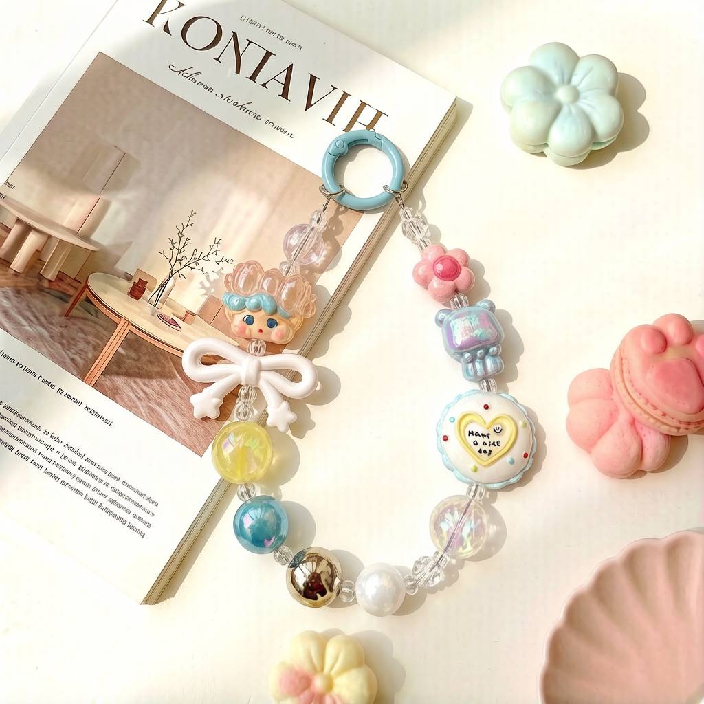 LP013-Handmade Beaded Phone Charm | Cute Y2K Phone Strap | Kawaii Cell Phone Accessory