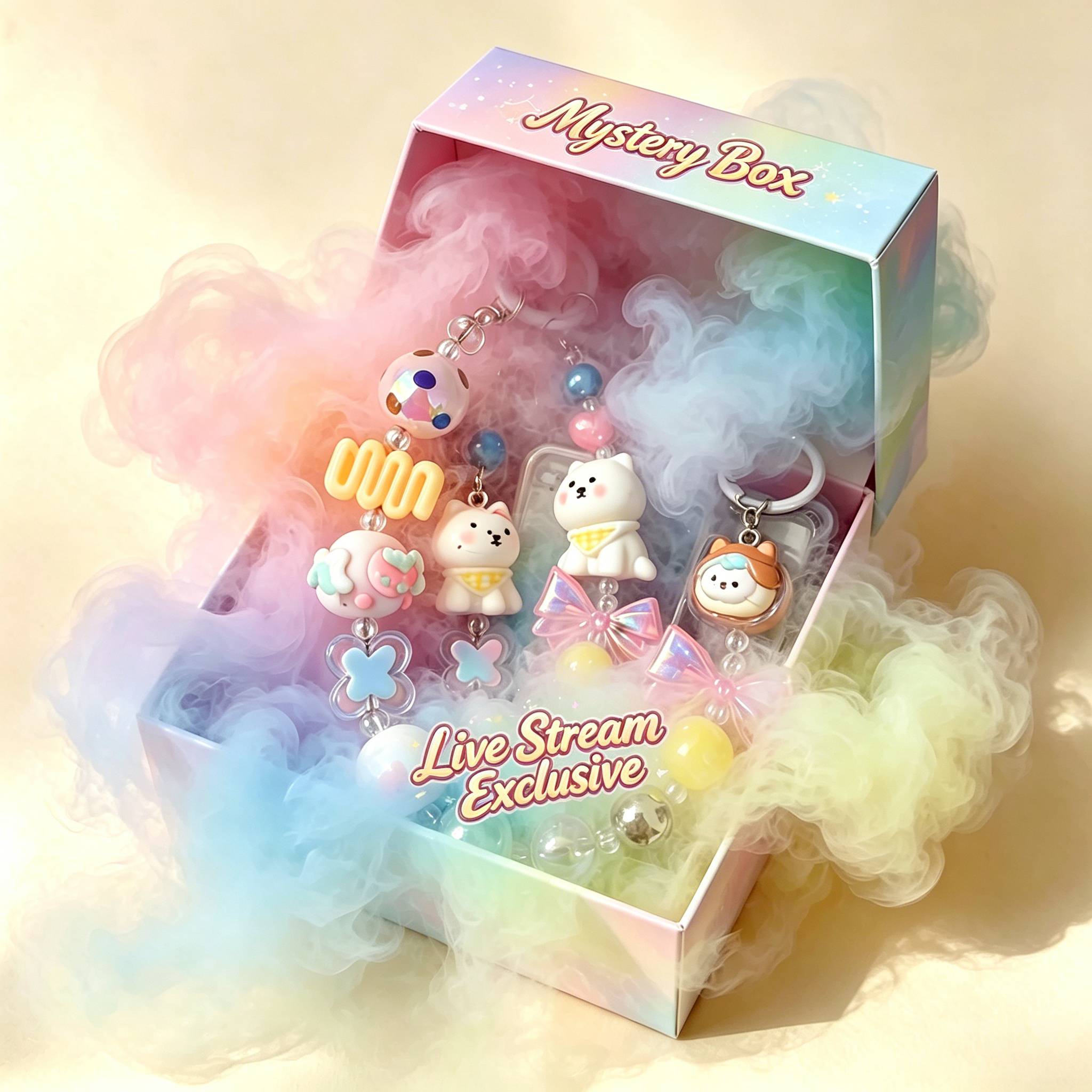 LP015-TikTok Live Exclusive Mystery Phone Charm Blind Box | Color Draw Bonus Game, Random Handmade Beaded Phone Chain